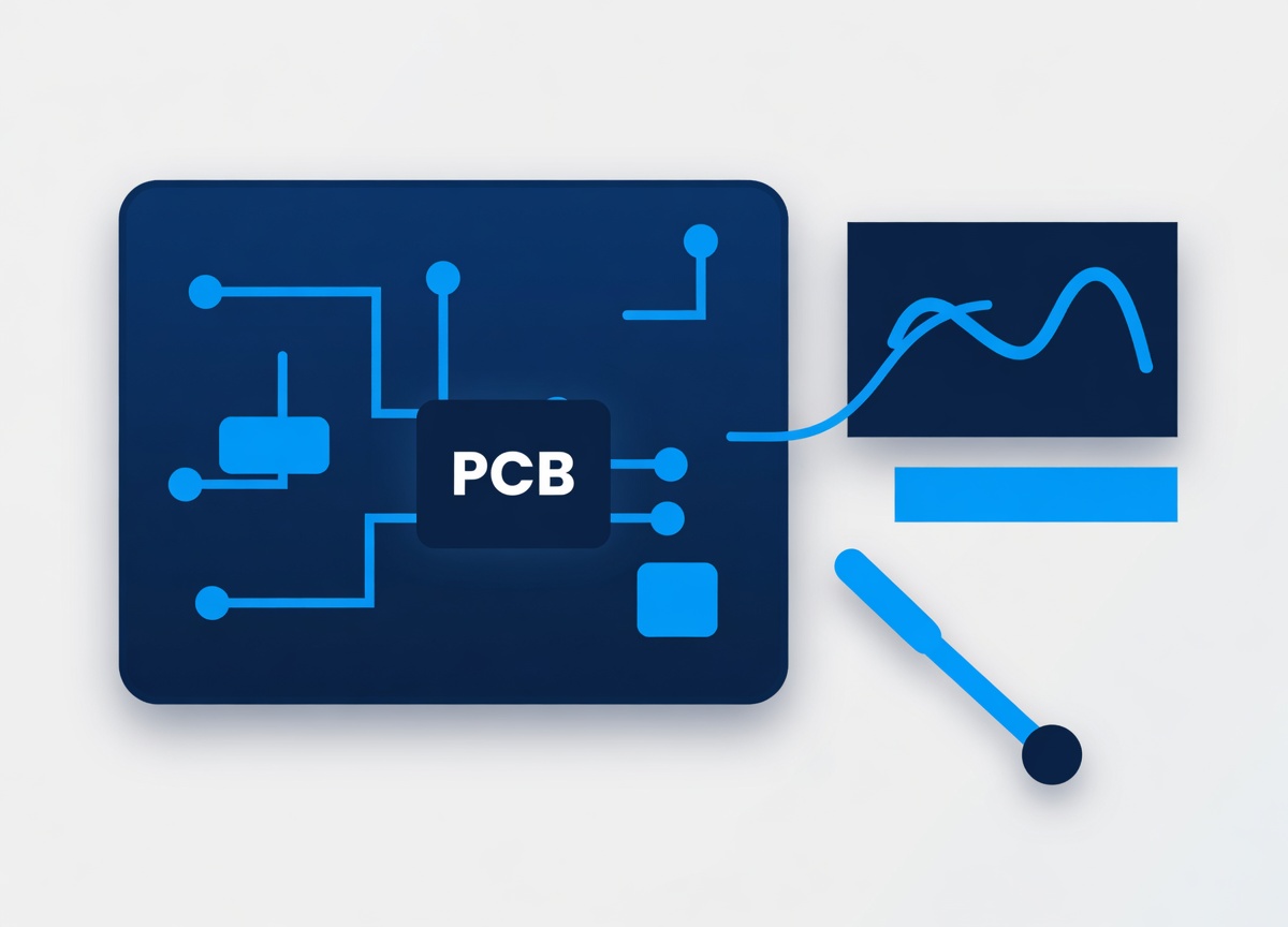 Illustrazione PCB e laboratorio elettronico per FSL 1