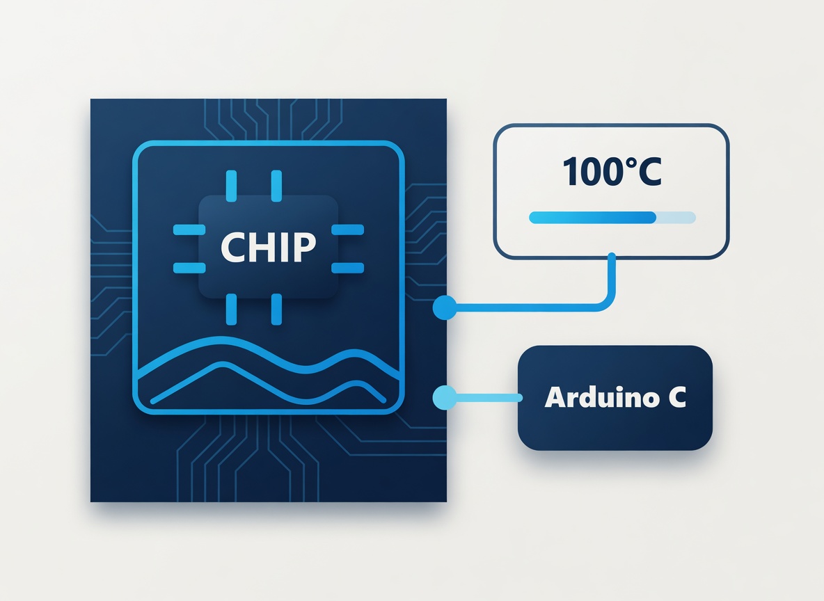 Illustrazione chip, Arduino C e controllo temperatura per FSL 3